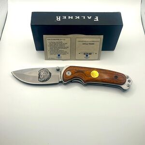 Falkner American Mint - African Wildlife Knife #3 - Lion Engraving